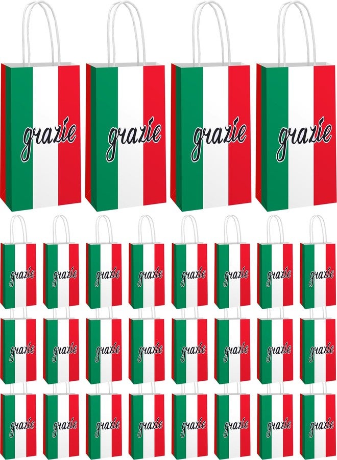ForraFun 24 Pieces Italian Flag Birthday Goodie Bags Set Italian Flag Red White and Green Gift Favors Bags National Day of Italy for Theme Party Decoration Supplies Family Party - Image 1
